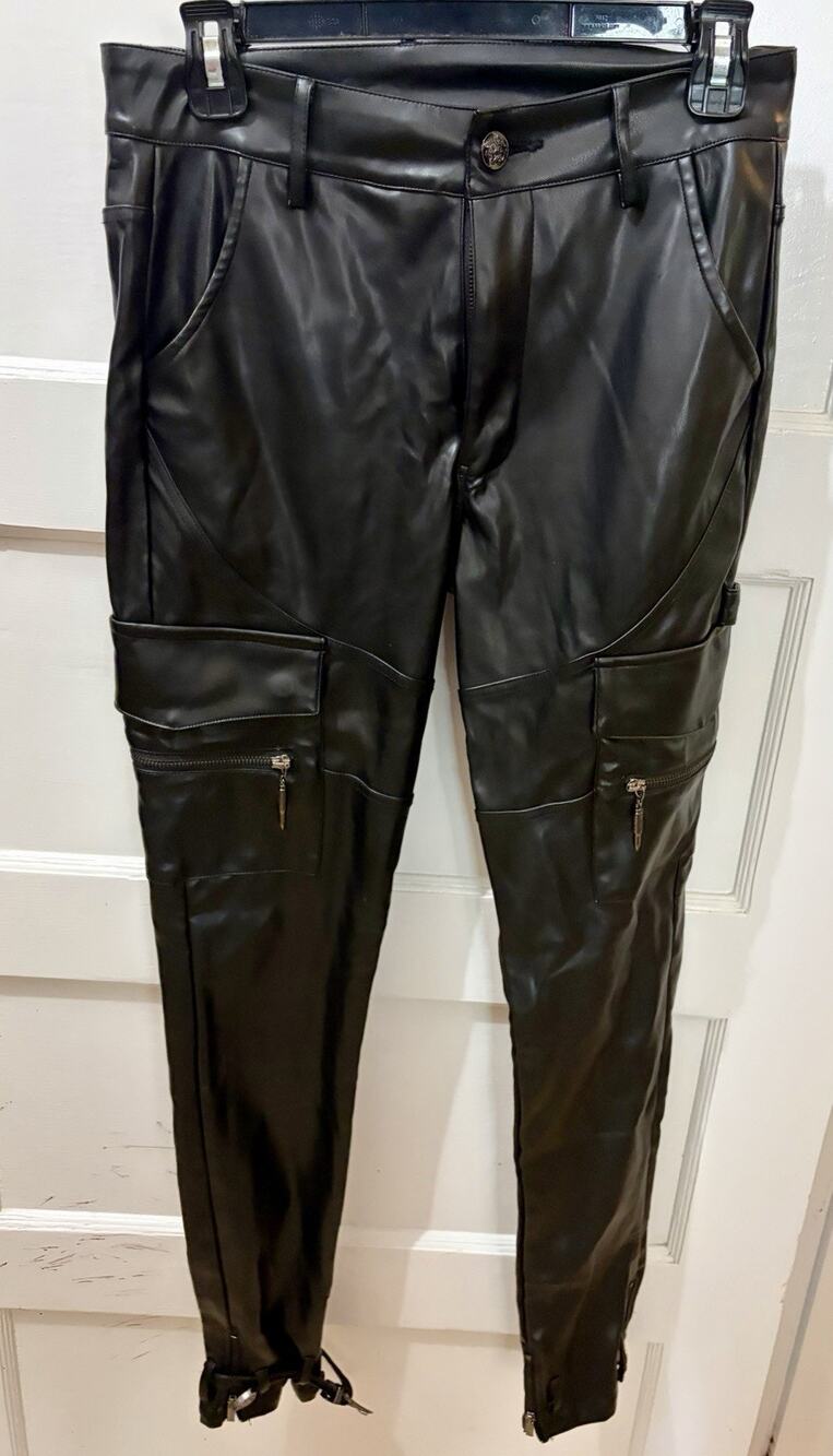 Guapi Pants Mens 28 Faux Leather Motorcyle Limited Edition /100 Streetwear Rare